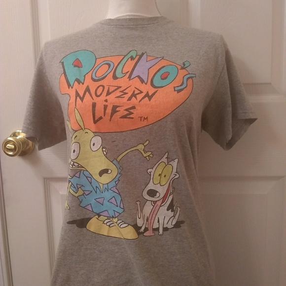 Nickelodeon Tops - Gray t-shirt with cartoon on the front